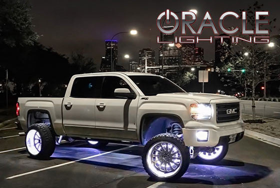 4x 15.5'' Double Sided White LED Wheel Ring Lights For Truck Car Switch +  Remote | eBay